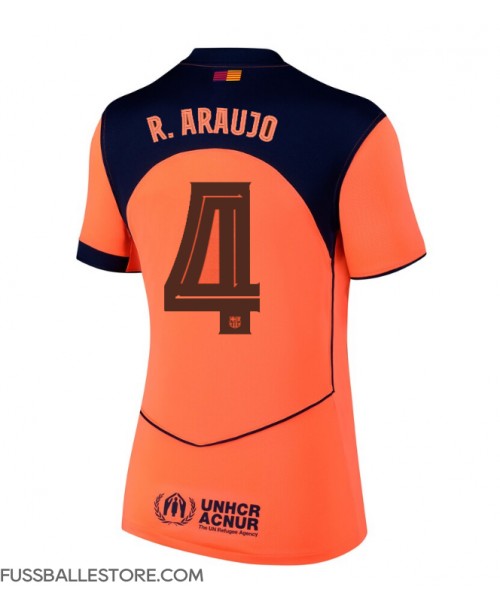 Günstige Barcelona Ronald Araujo #4 3rd trikot Damen 2025-26 Kurzarm Günstige Barcelona Ronald Araujo #4 3rd trikot Damen 2025-26 Kurzarm